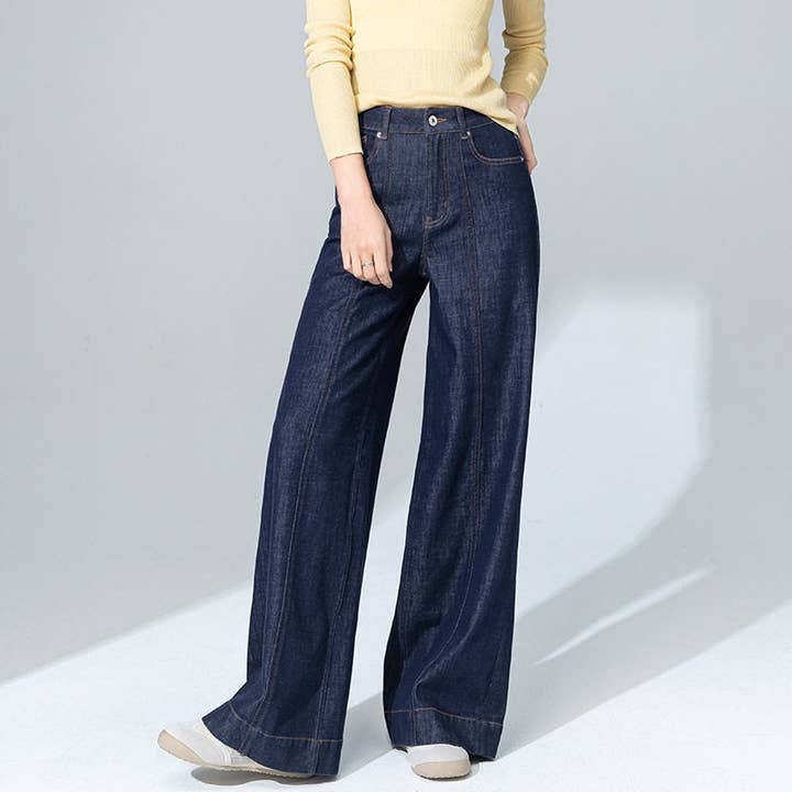 Jeans de Perna Larga Stretch por atacado de Sheer Trend