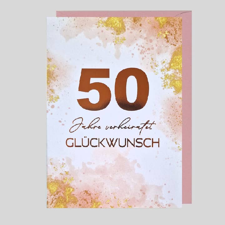 Tarjeta de aniversario dorada UK-35087 para venta al por mayor de Michel-Verlag GmbH