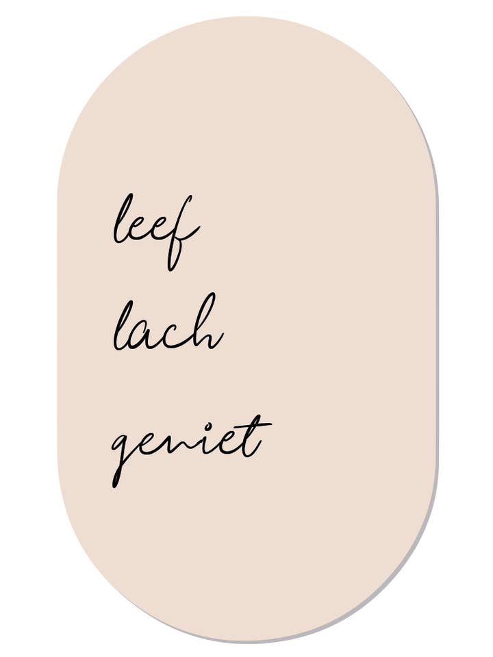 Muurovaal leef lach geniet för wholesale av Label2X B.V.