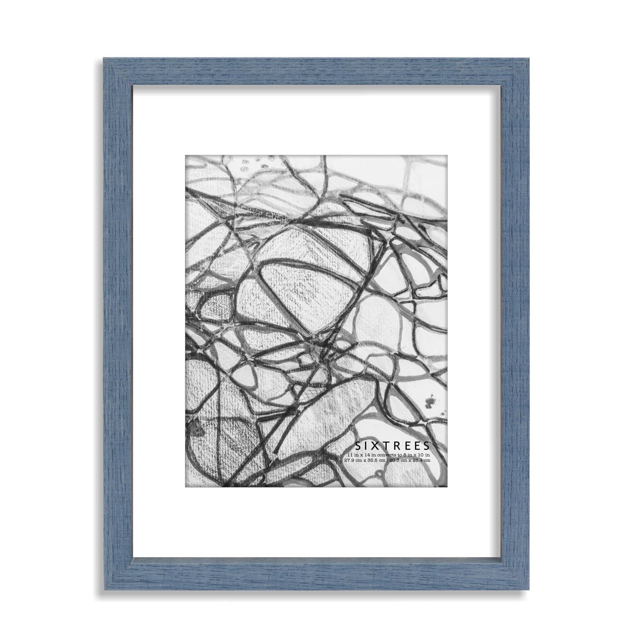 Sixtrees - Wholesale Picture Frame - Ethan Wood Matted Picture Frame - 11X14 or 16X20 - Multiple6