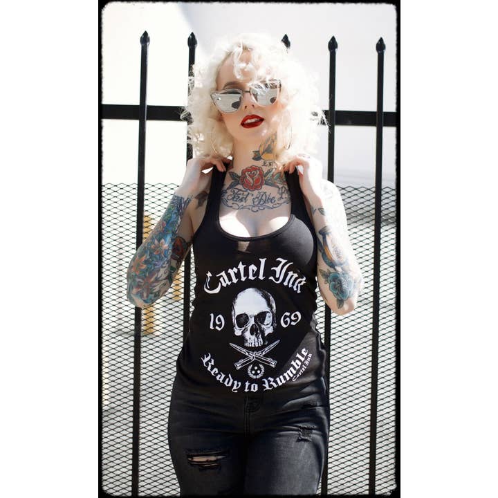 Cartel Ink - Wholesale Tank Top - Women's - Born To Rumble Women's Racer Back Tank1