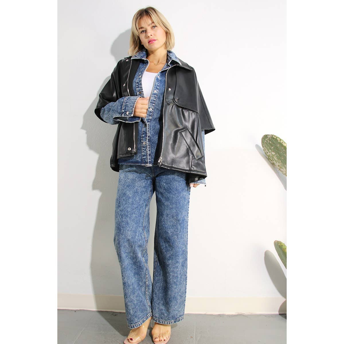 WASHED DENIM SHIRTS JACKEET AND PANTS SET for wholesale on Faire14