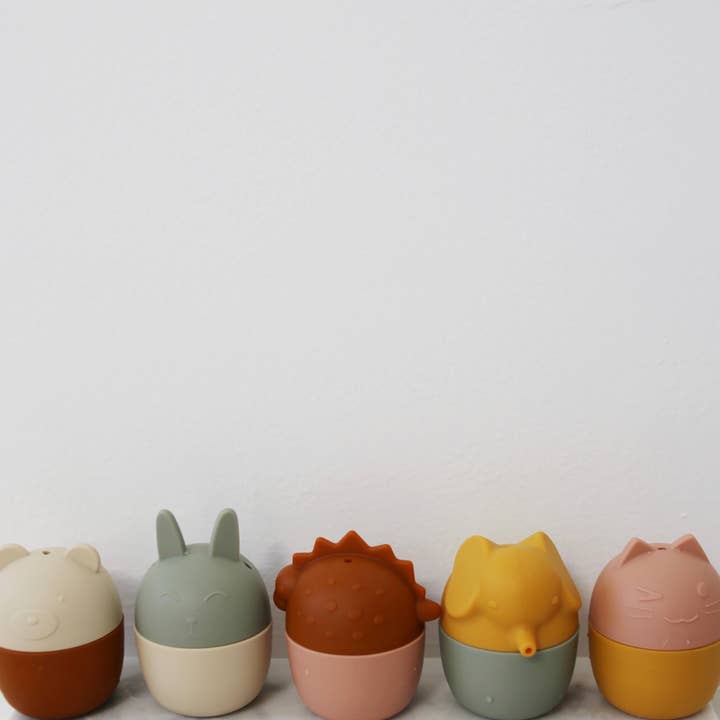 Marlowe & Co - Wholesale Bath Toy - Baby - Animal Mold Free Silicone Bath Toy Set 12