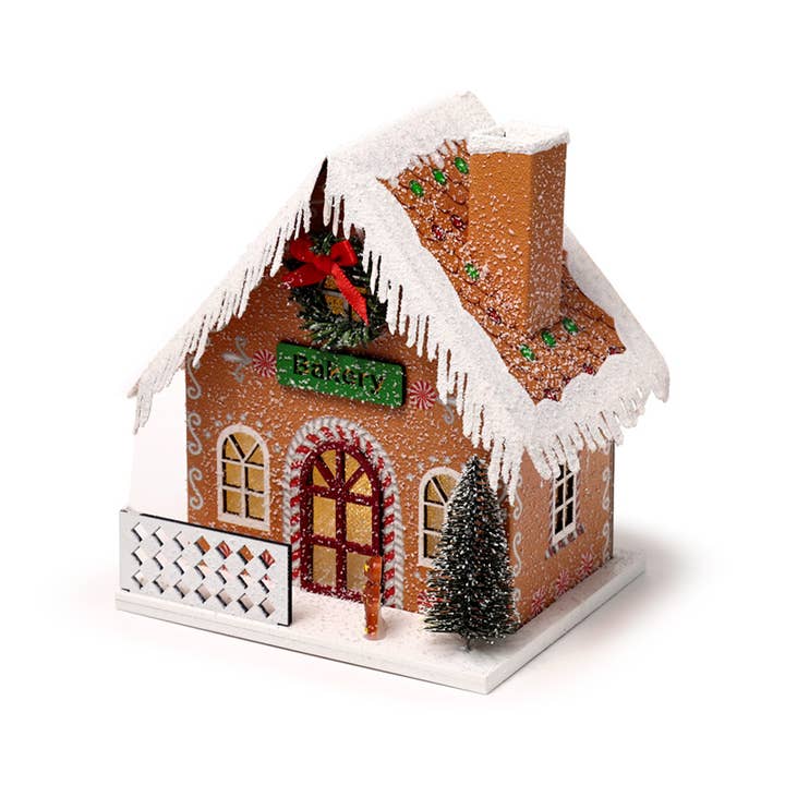 Puckator EU - Wholesale Ornament - Gingerbread Bakery Christmas House LED Decoration2
