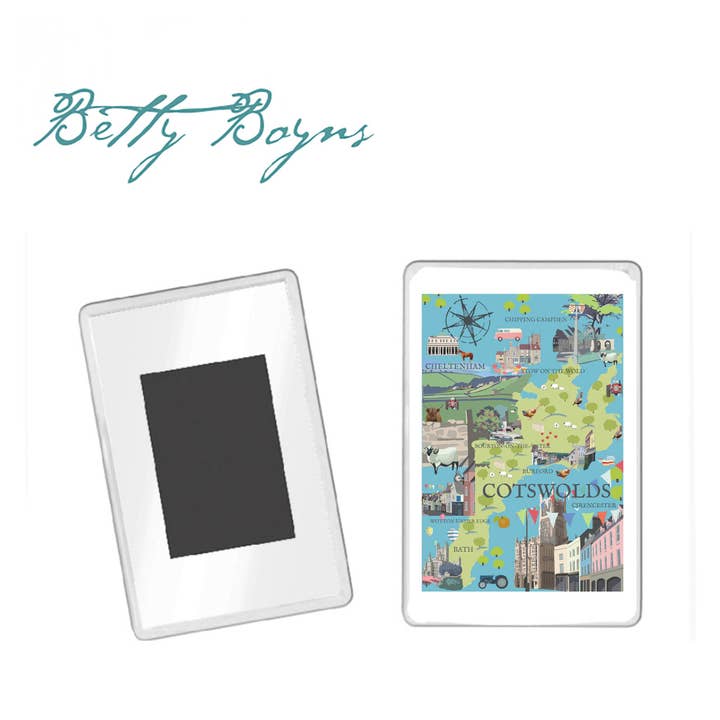Imán de nevera Cotswold para venta al por mayor de BETTY BOYNS MAPS