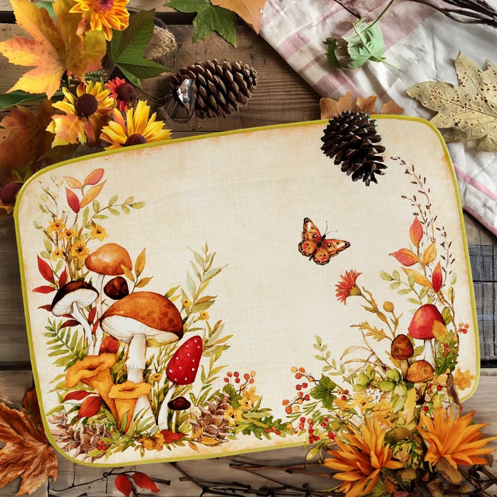 Plateau rectangulaire Woodland Critters Fall 14 po x 10 po pour la vente par Certified International