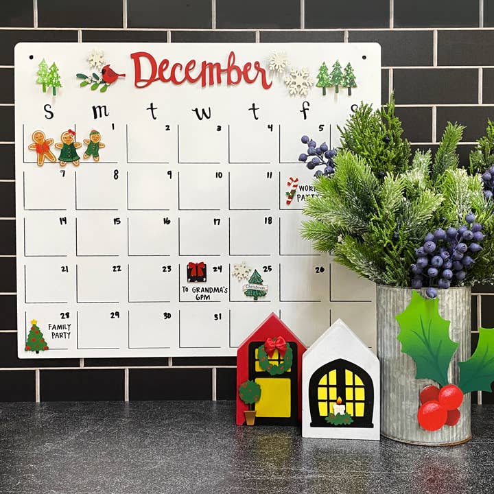 Roeda Studio - Wholesale Magnet - Holiday Calendar Magnets S/7, Organization, Holiday Decor3