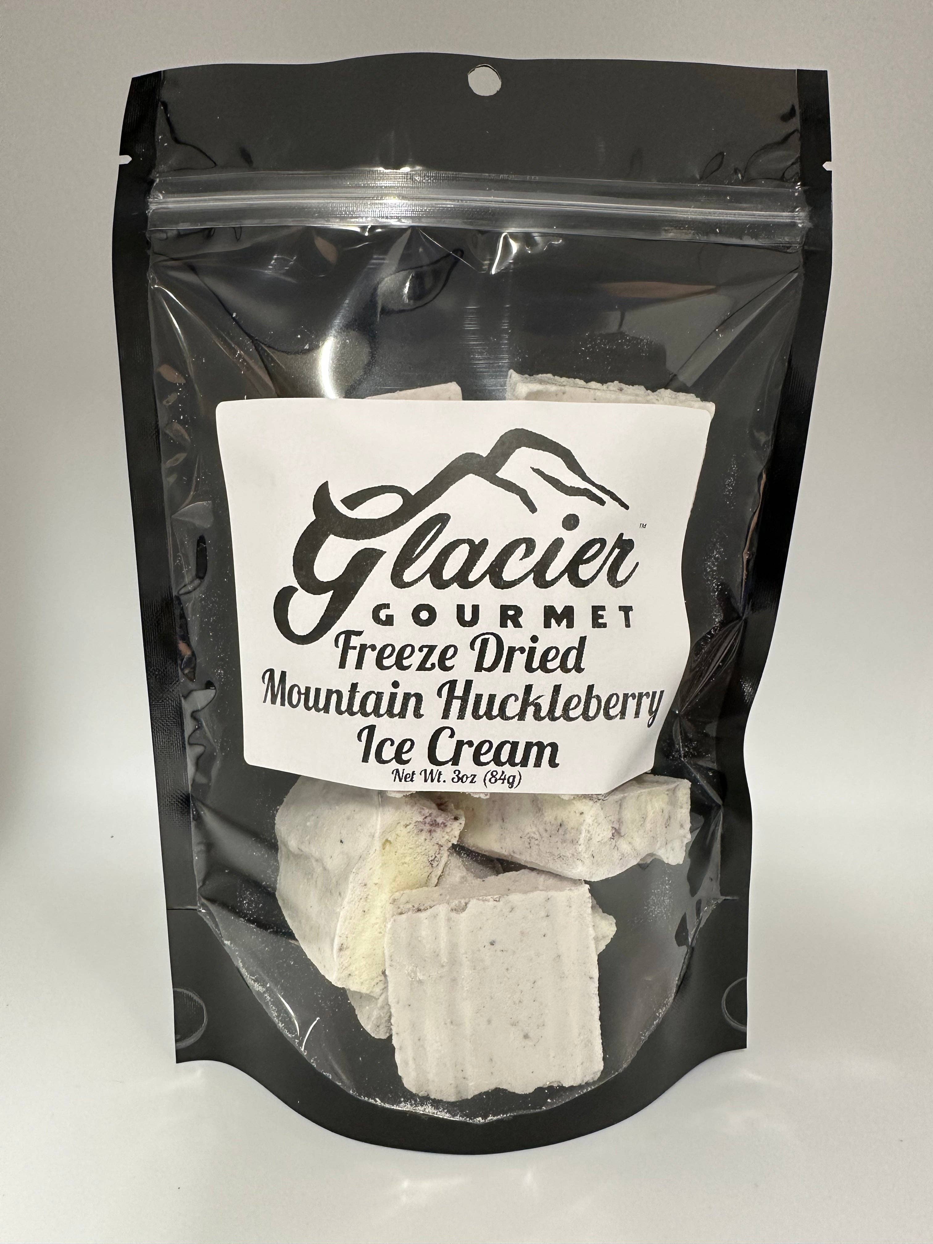 Glacier Gourmet - Wholesale Ice Cream/Sorbet - Freeze Dried Mountain Huckleberry Ice Cream - 3oz Bag