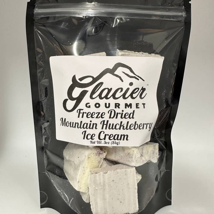 Glacier Gourmet - Wholesale Ice Cream/Sorbet - Freeze Dried Mountain Huckleberry Ice Cream - 3oz Bag0