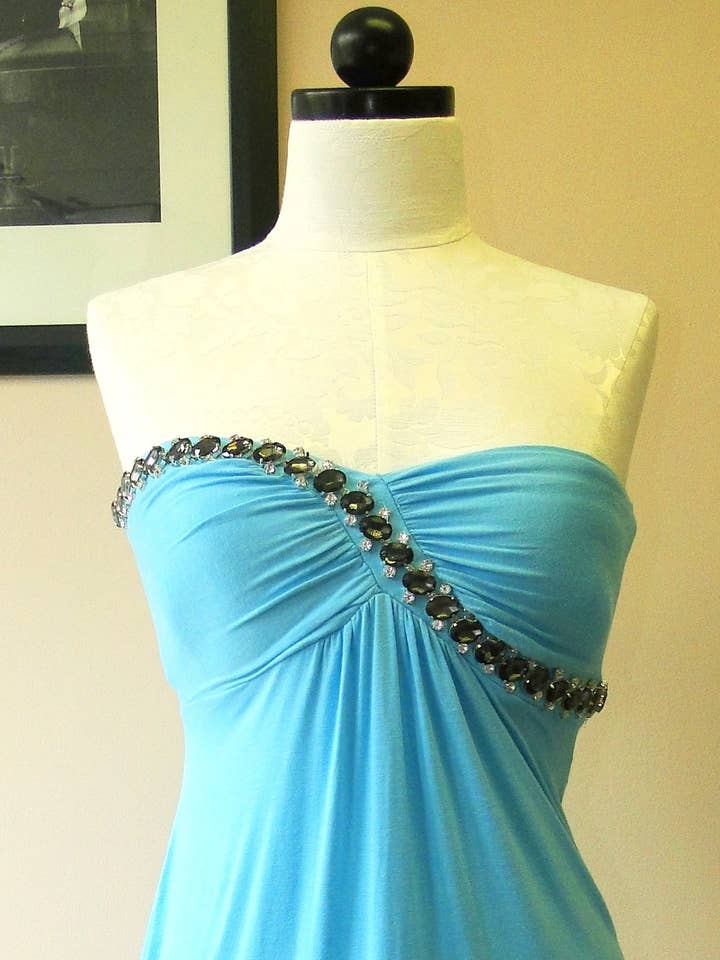 Strapless Dress with Crystals for wholesale by Raul E® New York