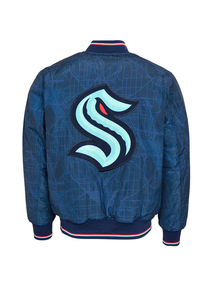 FE - Wholesale Bomber Jacket - Men's - Seattle Kraken Reversible Bomber
