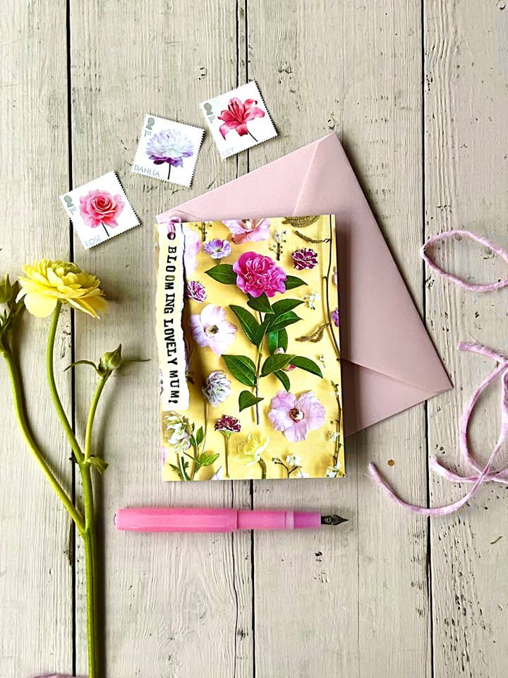 'Mother's Day Wellington Road Garden' Greetings Card for wholesale by Jane Scott Flowers