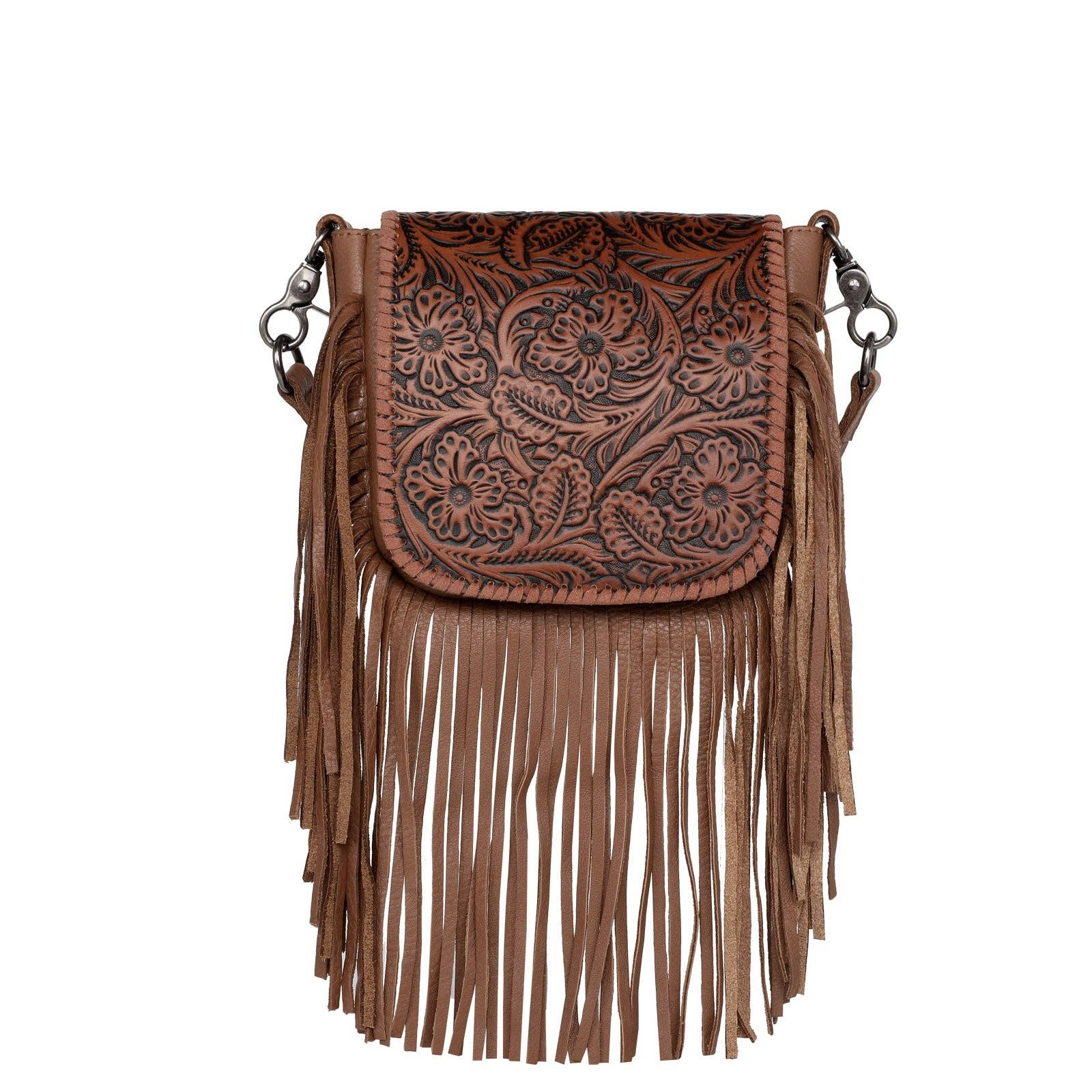 REMOVED BRAND - Wholesale Crossbody Bag - Women's - RLC-L159 Montana West Genuine Leather Tooled Collection Frin1