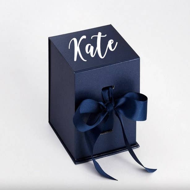 Caja de regalo personalizada de propuesta de dama de honor de oro rosa,  caja de dama