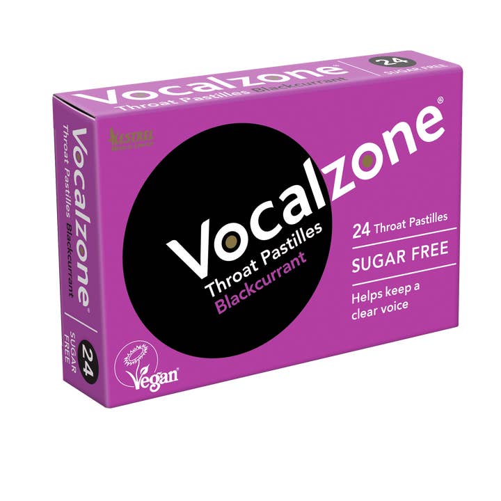 Vocalzone Throat Pastillen — Zuckerfrei von schwarzen Johannisbeeren für den Großhandel von Vocalzone