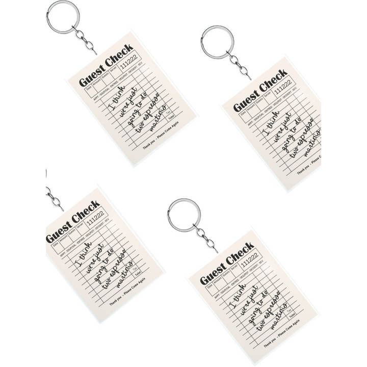 1st Allie - Vente Porte-clés – femme - Porte-clés tendance Espresso Martini « Guest Check »8