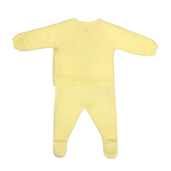 gul Kyr Baby Set med gul hatt (3 stycken) 100% bomull för wholesale på Faire