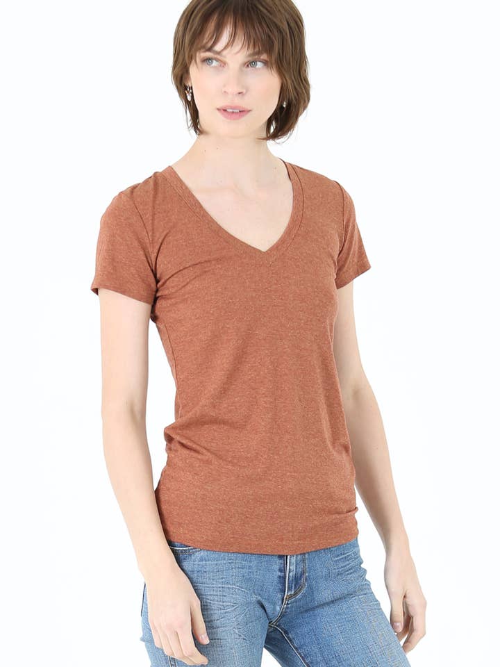 ANGIE - Wholesale T-Shirt - Women's - X2731-HTHR5