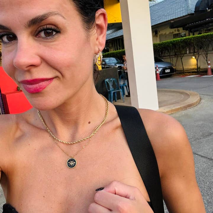 Black Just Bee Necklace for wholesale on Faire1