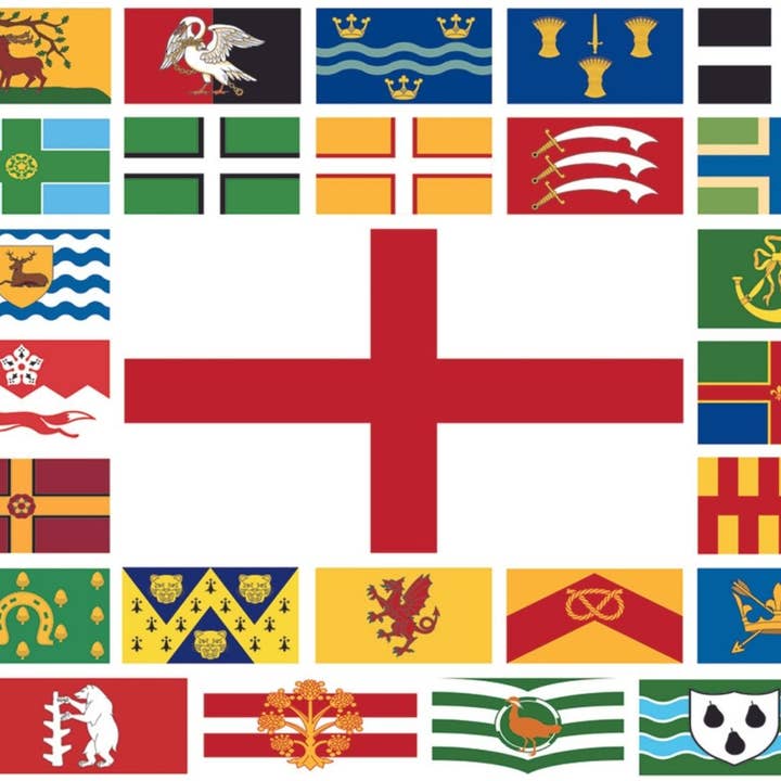 Coleção do condado inglês 5'x3' (impressão digital) por atacado de Worldwide Flags Ltd