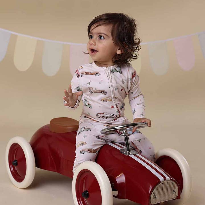 Snuggle Hunny - Wholesale Jumpsuit – Baby - Vintage Cars Organic Snugglesuit Convertible Romper7