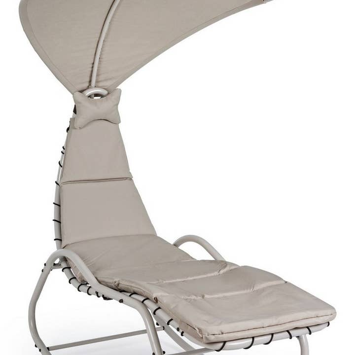 KONTE.DESIGN BAFFIN tortora cadeira longa de balanço com toldo por atacado de Konte.Design