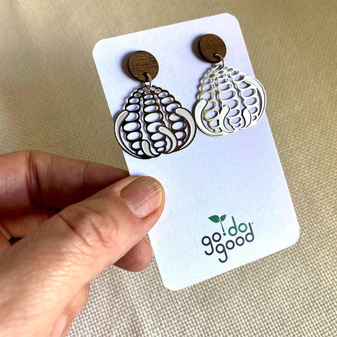 Go Do Good - Wholesale Dangle earrings - Banksia Silver Dangle Stud Earrings6