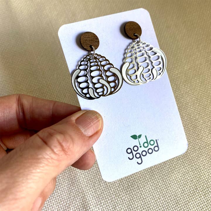 Go Do Good - Wholesale Dangle earrings - Banksia Silver Dangle Stud Earrings6