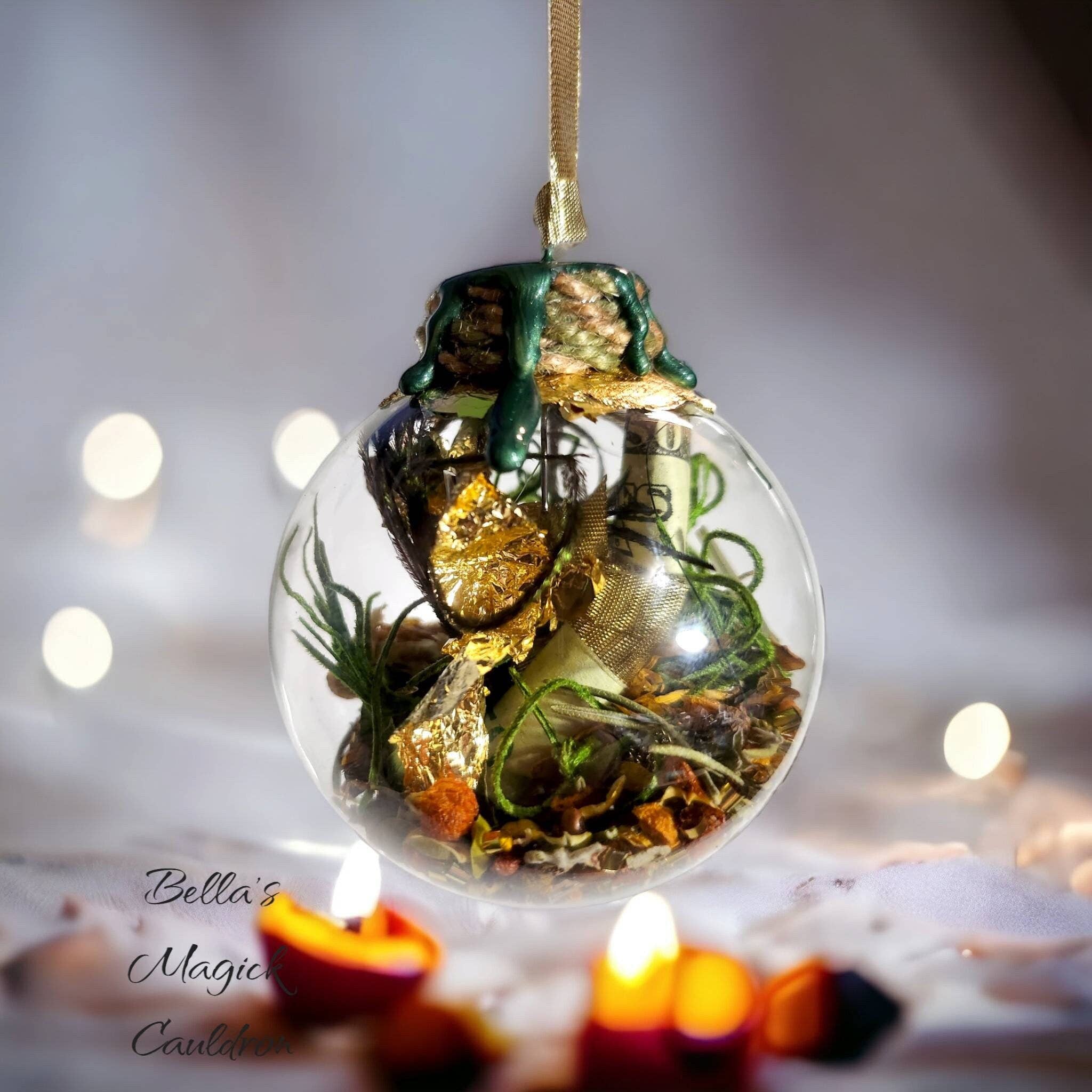 Bella's Magick Cauldron – wholesale Solfångare – Prosperity Witch Ball - GLAS 2inch - Trolldom - Wicca