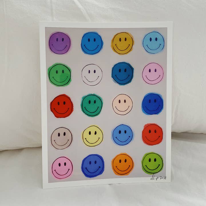 ALEX'S - Wholesale Art Print - Rainbow Smiley Face Print4