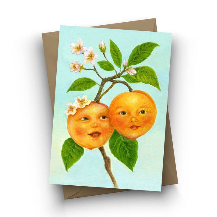 Tarjeta Individual "Peach Babies" para venta al por mayor de Jahna Vashti