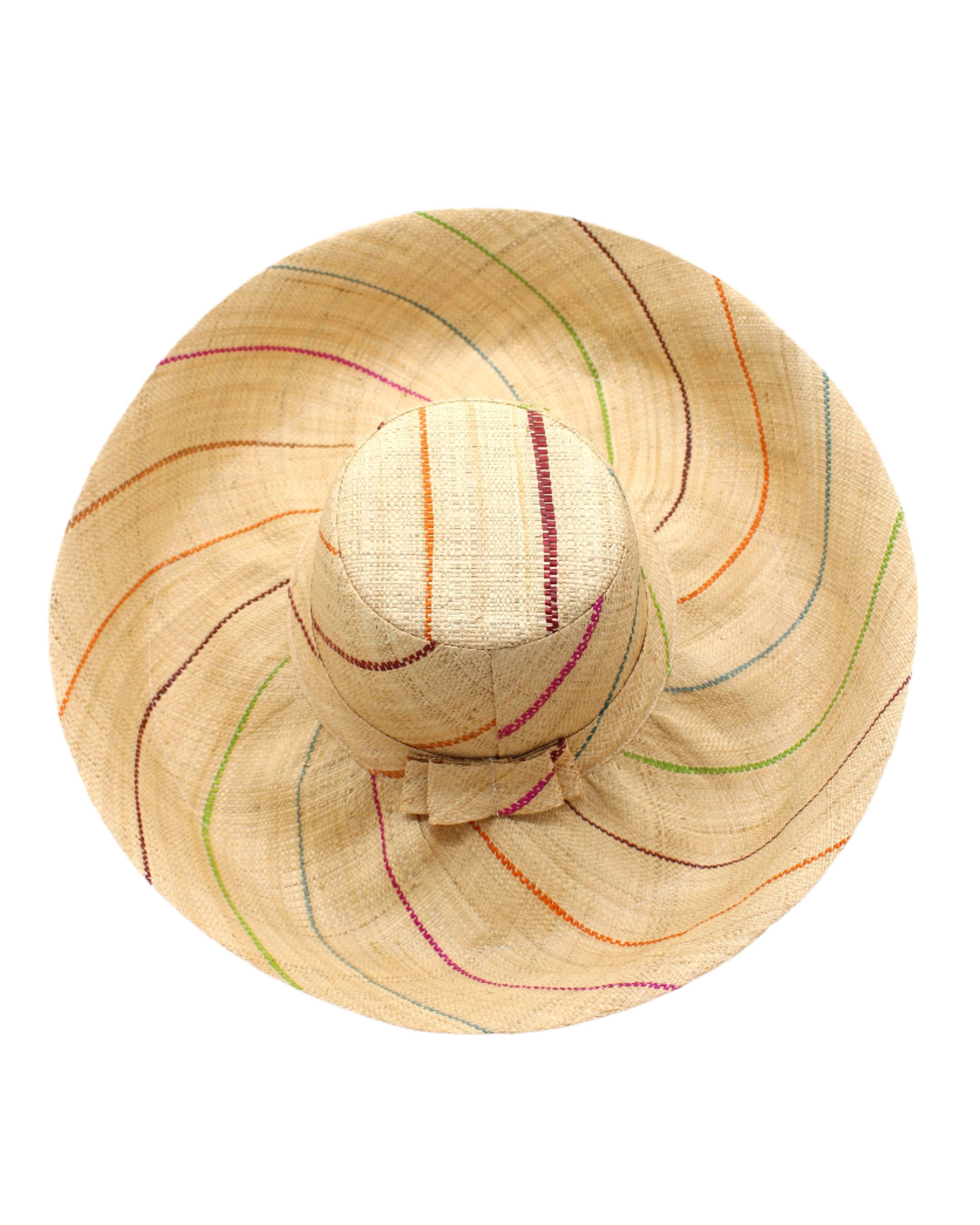 Shebobo - Wholesale Straw Hat - Women's - Monica 5" & 7" Wide Brim Pinstripe Packable Straw Sun Hats22