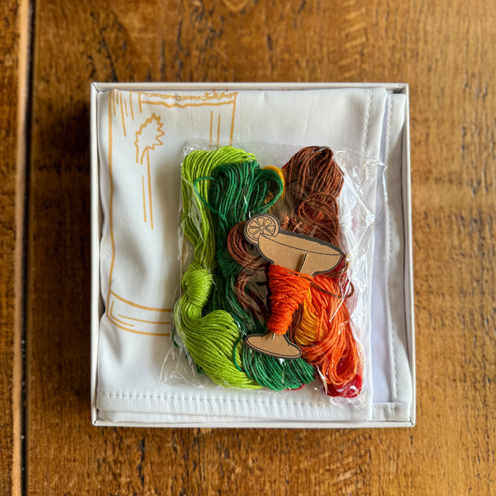 Chasing Threads – wholesale Kökshandduk – Brodera dina cocktails kökshandduk - Broderikit4