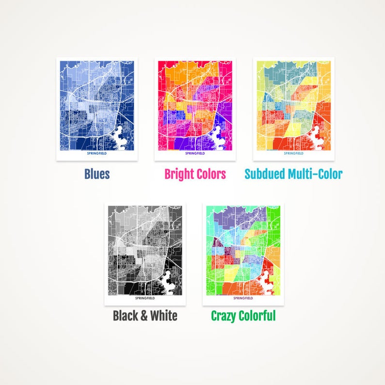 Juanita's Adventures - Wholesale Map - Juanitas Springfield IL Map Print1