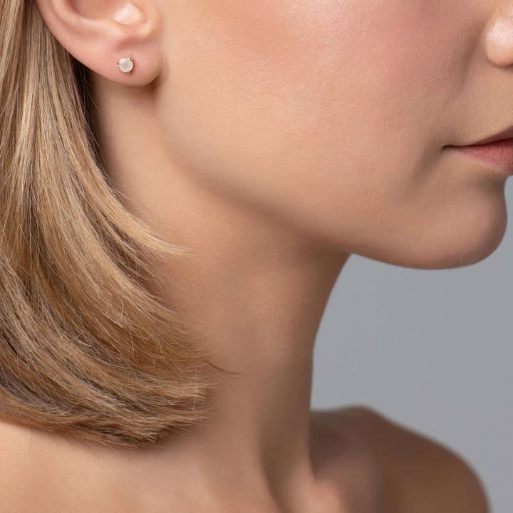 Comino Aquamarine Guld Vermeil Stud Øreringe for engroshandel hos Mimi + Marge