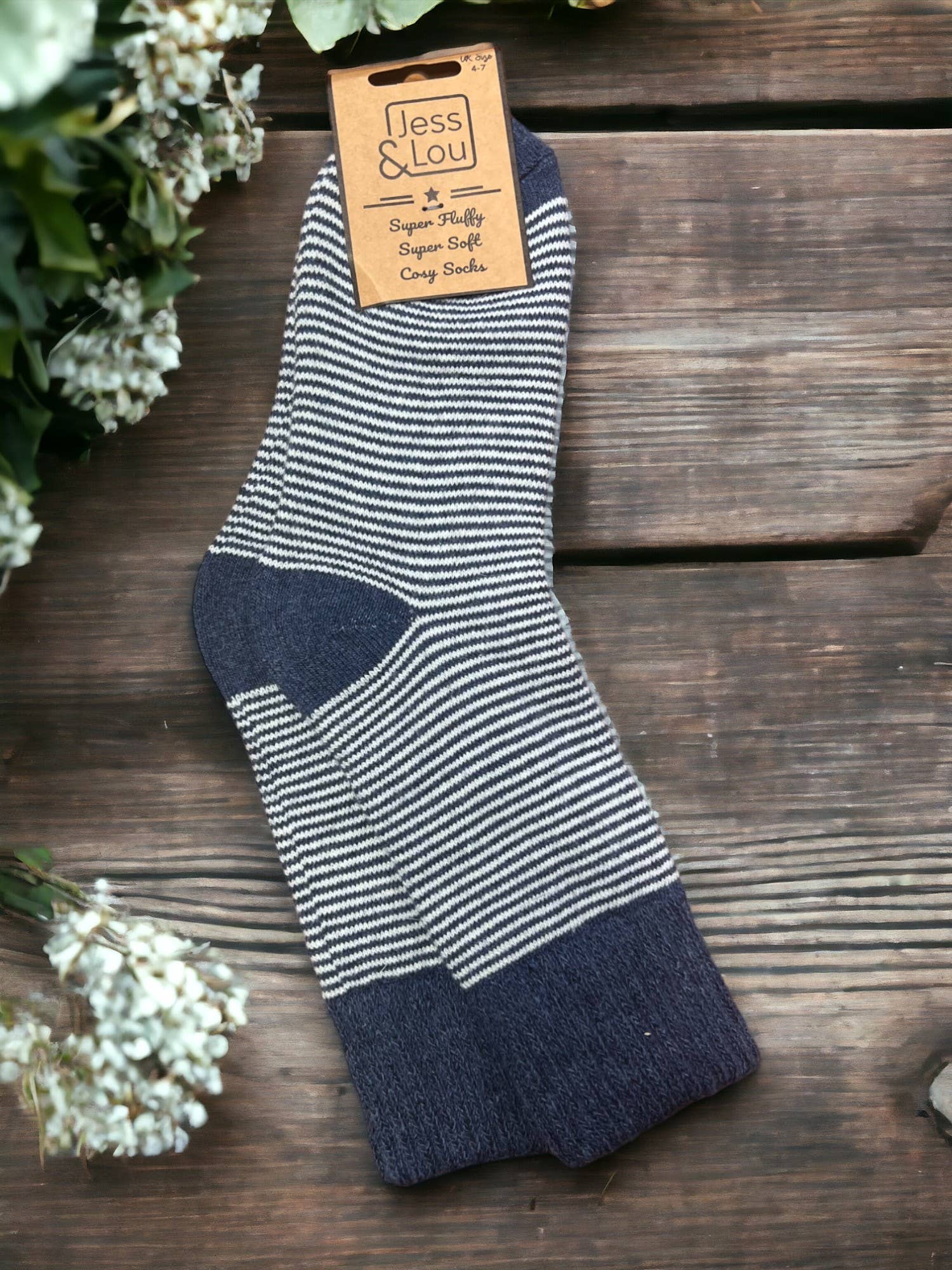 Jess & Lou – wholesale Socks – Women's – Cosy Stripe Socks SL142