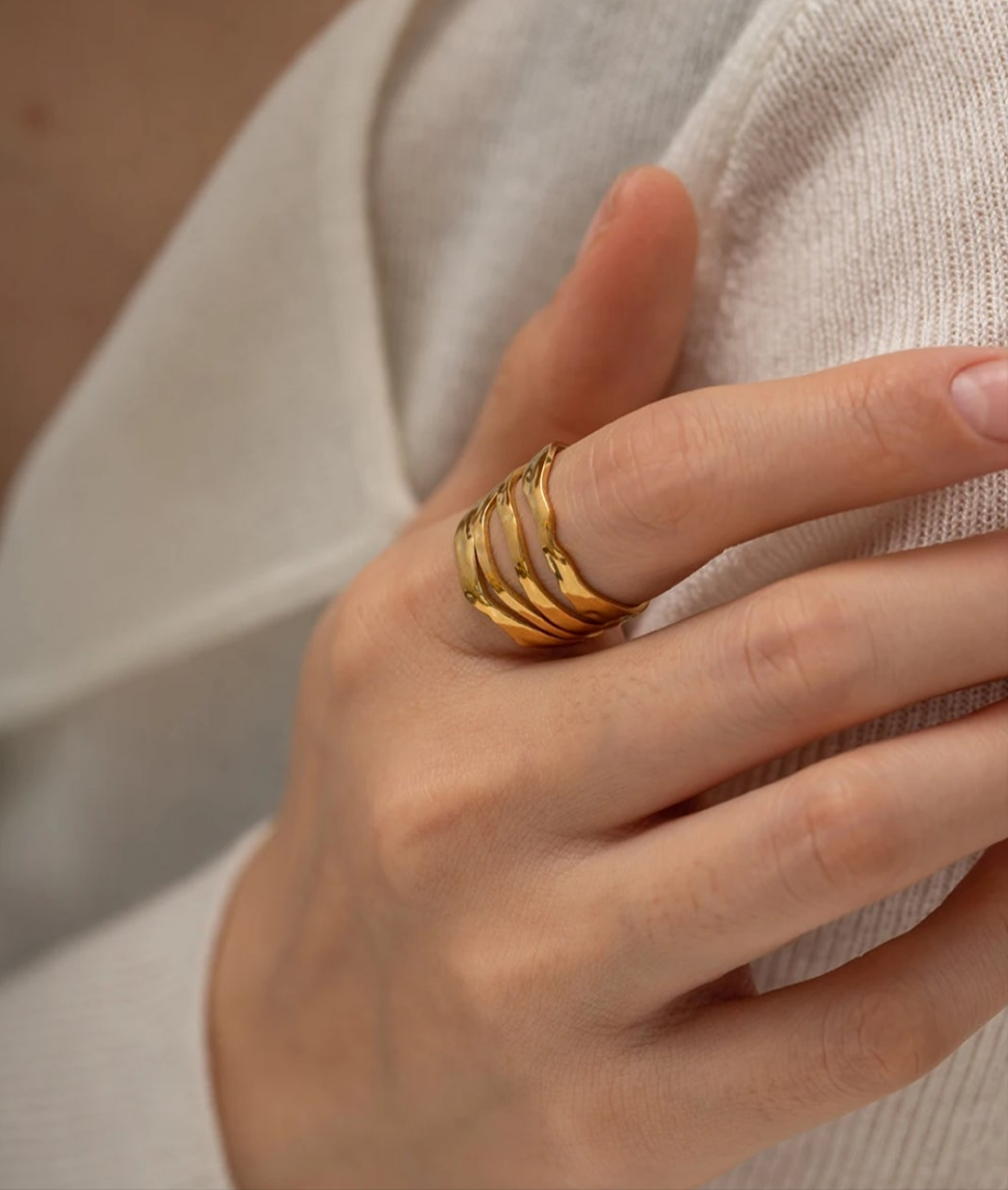 Misgraceful – wholesale Band/stacked ring – Contemporary Ring - Gold or Silver1