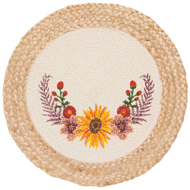 Sunflower Splendor Braided Placemat for wholesale by Now Designs by Danica