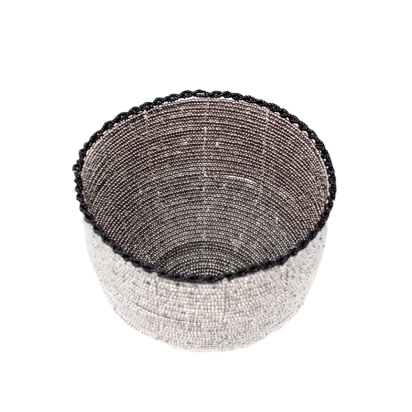 POPPY + SAGE - Wholesale Decorative Plate/Dish/Bowl - Beaded Bali Bowl - Silver1