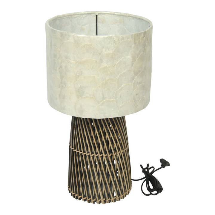 Table lamp shell Jasmine for wholesale by EARTHWARE