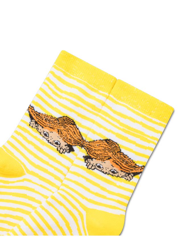 koaa – wholesale Strumpor - Barn – koaa — Pippi Långstrump Stripes - Easy Strumpor gul/vit