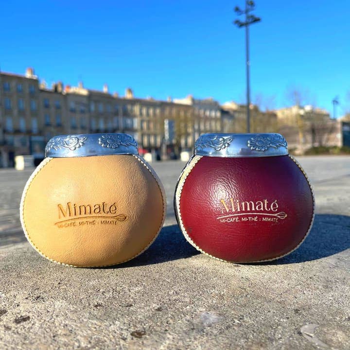 MI MATE – wholesale Dricksglas och koppar – Traditionell faux läder kalebass + bombilla