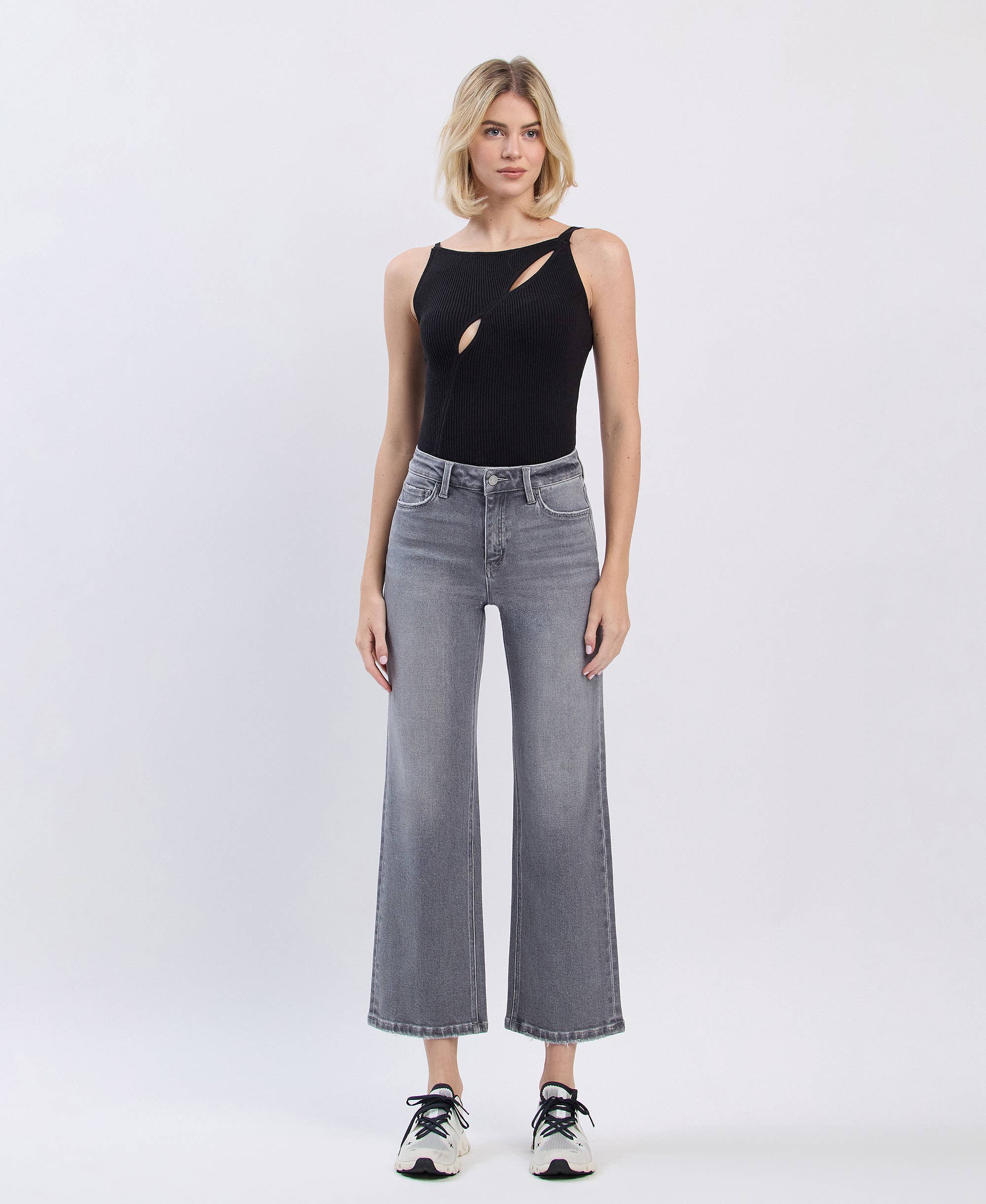 RIVER EDEN HIGH RISE ANKLE SLIM WIDE LEG JEANS T6296N for wholesale on Faire6