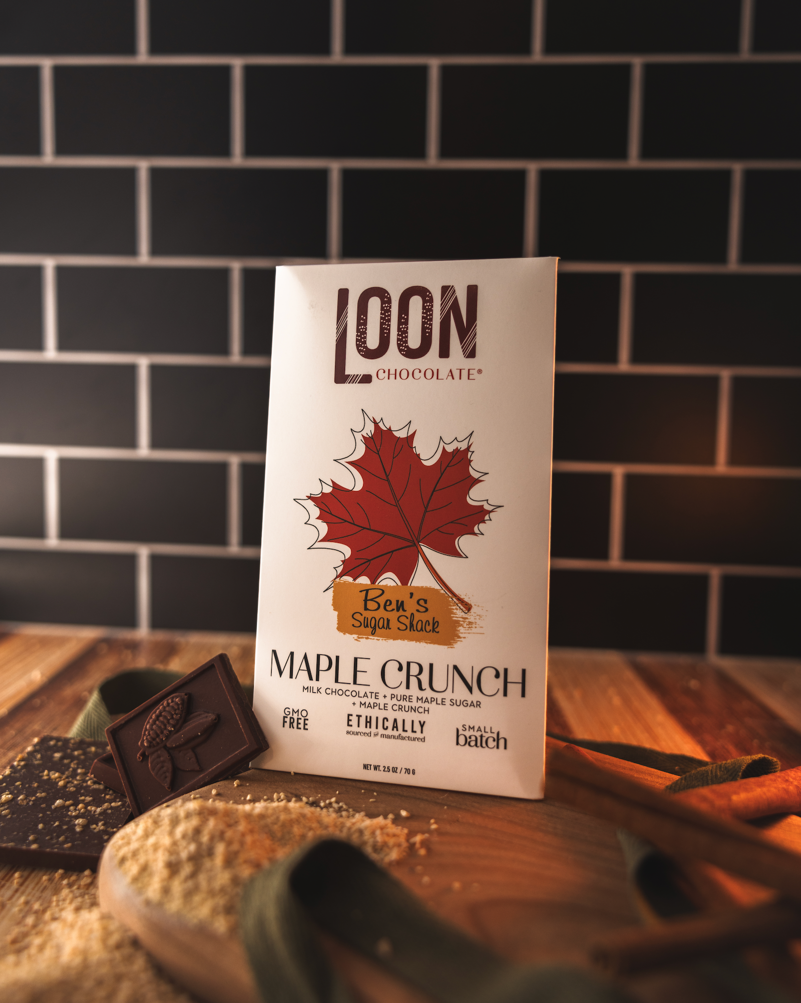 Loon Chocolate - Wholesale Chocolate Bar - Milk Chocolate Maple Crunch3