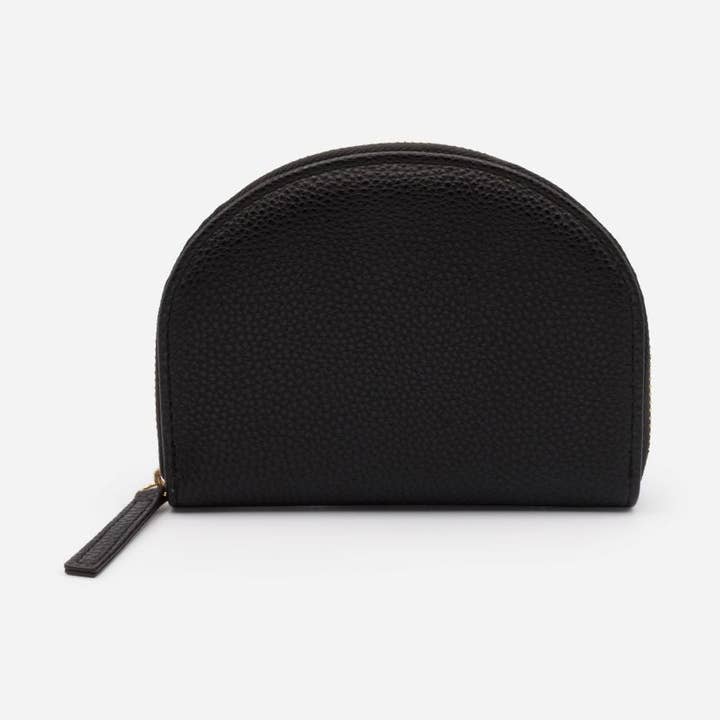 Sort kuppelformet pung i PU med småsten - BG253W059BK for engroshandel hos Bizou