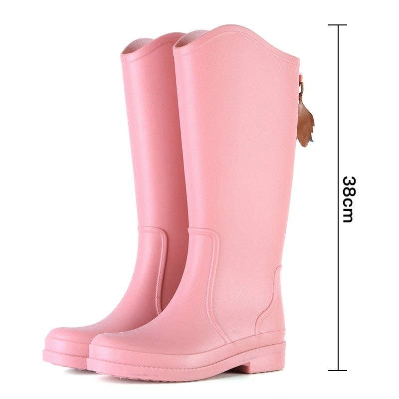 Mirazshoes WholeSale - Wholesale Rain Boots - Women's - Multicolor Solid Color Irregular High Rubber Rain Boots1