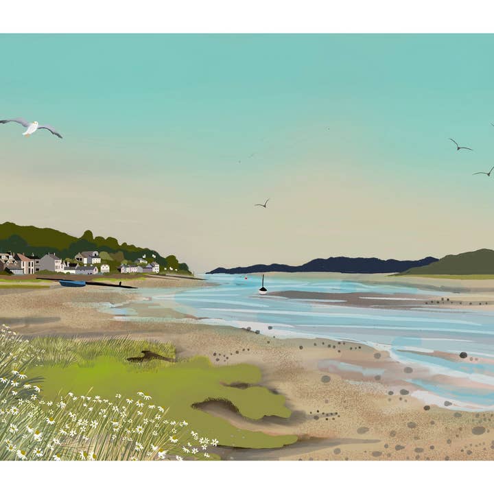 Galloway Arts - Wholesale Art Print - Kippford, Dumfries & Galloway, Scottish Travel Poster, Scottish Landscape, Wall Art, Quality Giclee Art Print signed by the Artist1