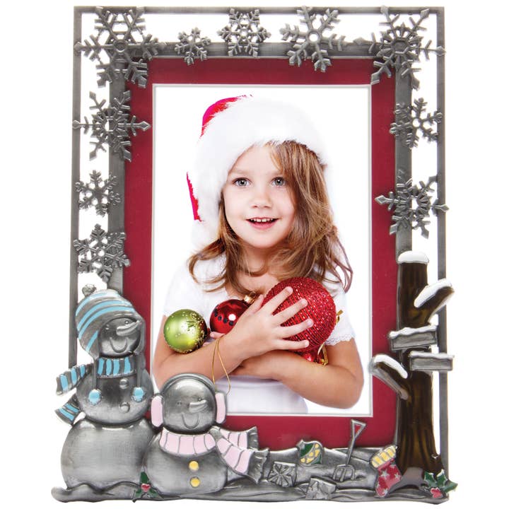 Neil Enterprises - Wholesale Picture Frame - Snowman Pewter Picture Frame
