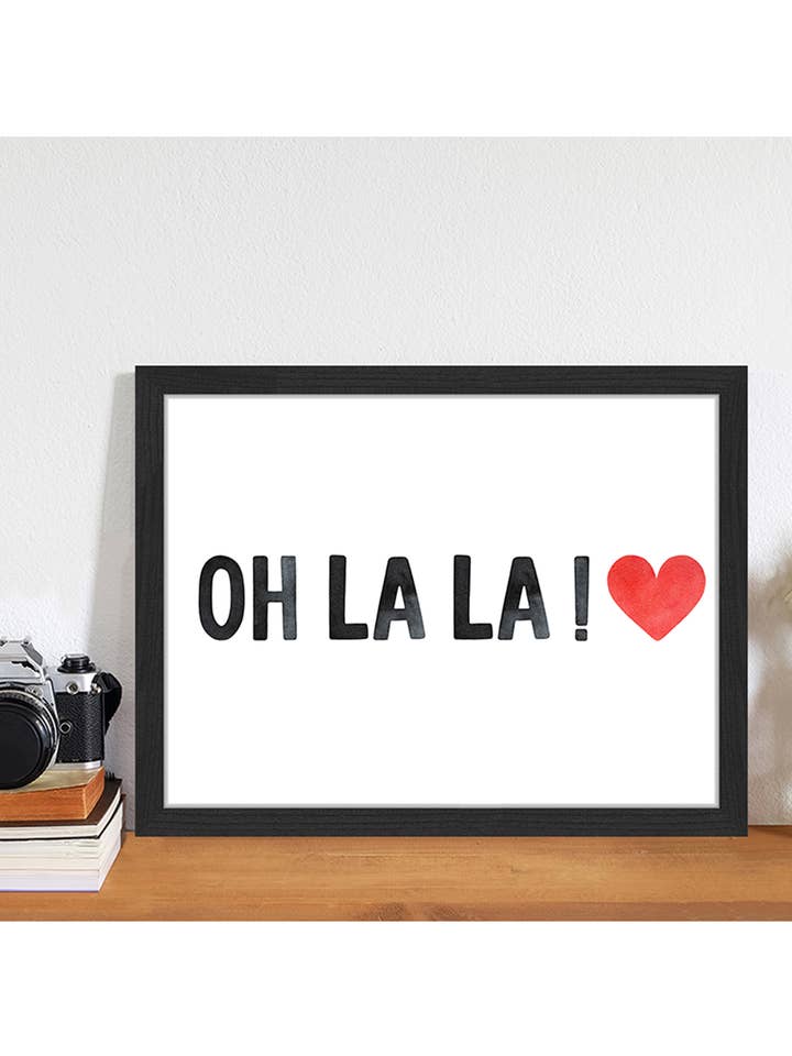 Oh La La image. Wall art print with frame. por atacado de Any Image