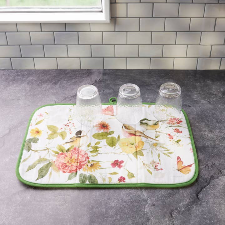 Primitives by Kathy - Wholesale Dish Drying Mat/Rack - Chickadee Drying Mat3